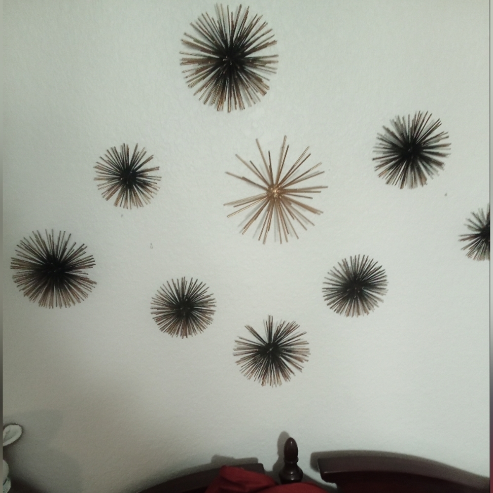 Vintage 1970s Metal Sputnick Wall Decor